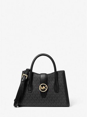 Cartables Michael Kors Gabby Small Logo Femme Noir | 452319-GDZ