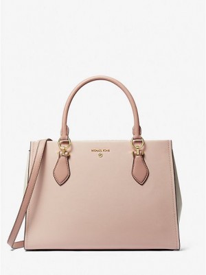 Cartables Michael Kors Marilyn Large Color-block Saffiano Cuir Femme Rose | 023675-OAE