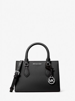 Cartables Michael Kors Sheila Small Faux Saffiano Cuir Femme Noir | 839207-UCM