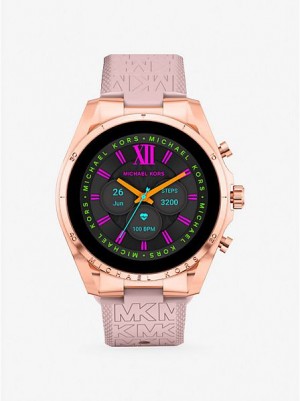 Montre Michael Kors Gen 6 Bradshaw And Logo Silicone Smart Homme Rose Doré | 149207-JCM