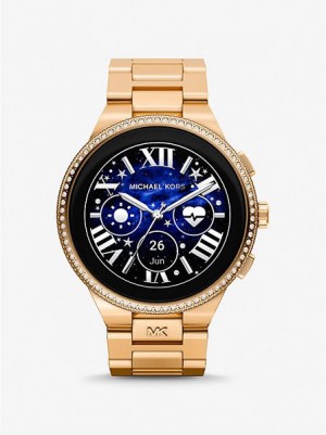 Montre Michael Kors Gen 6 Camille Pave Smart Homme Doré | 320549-UYI