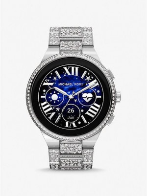 Montre Michael Kors Gen 6 Camille Pave Smart Femme Argent | 605841-WFH