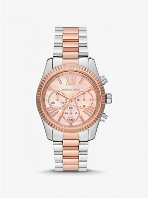 Montre Michael Kors Lexington Femme Argent Rose | 572061-SLA