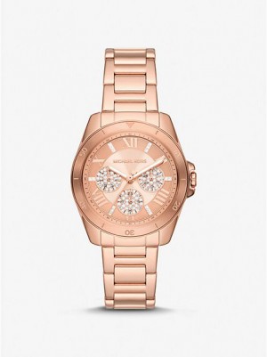 Montre Michael Kors Mini Alek Pave Femme Rose Doré | 938716-EFA