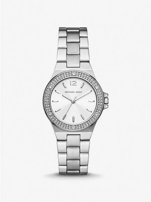 Montre Michael Kors Mini Lennox Pave Femme Argent | 783265-ZUY