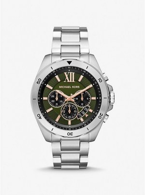 Montre Michael Kors Oversized Brecken Homme Argent | 178632-HAN