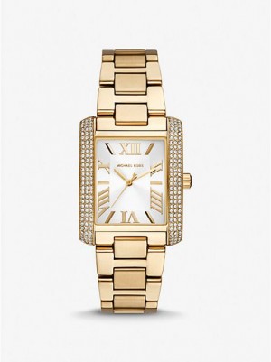 Montre Michael Kors Oversized Emery Pave Femme Doré | 784562-SID