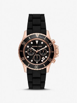 Montre Michael Kors Oversized Everest And Silicone Femme Rose Doré | 403291-ZNF