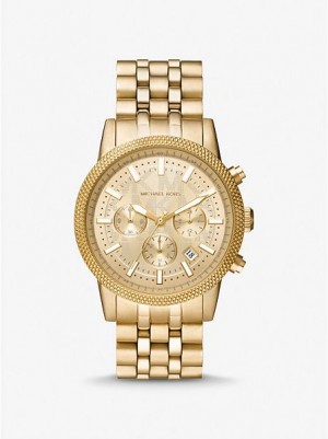 Montre Michael Kors Oversized Hutton Homme Doré | 590812-ODT