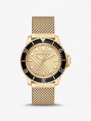 Montre Michael Kors Oversized Slim Everest Mesh Femme Doré | 479526-ZUN