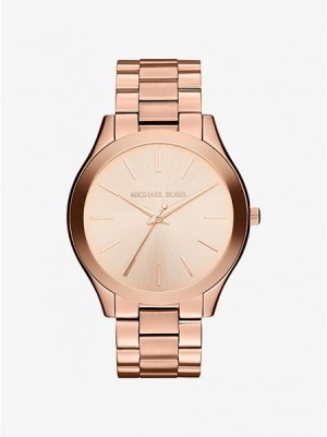 Montre Michael Kors Oversized Slim Runway Femme Rose Doré | 928671-IXQ