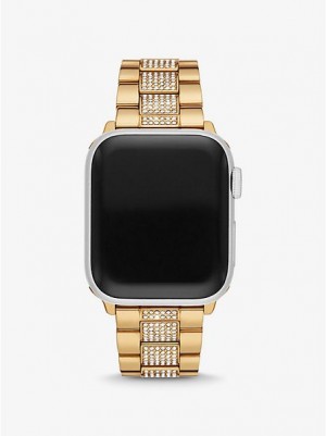 Montre Michael Kors Pave Brides For Apple Homme Doré | 798051-VJG