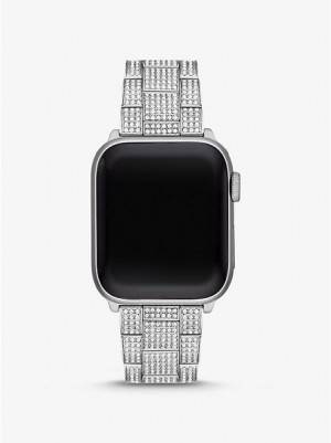 Montre Michael Kors Pave Brides For Apple Femme Argent | 587216-WJU