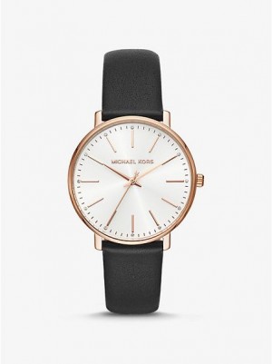 Montre Michael Kors Pyper And Cuir Femme Rose Doré | 401378-VQJ