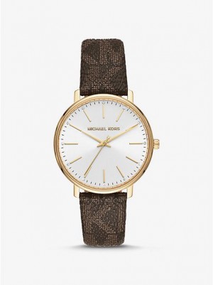 Montre Michael Kors Pyper Logo Femme Doré | 583249-KXP