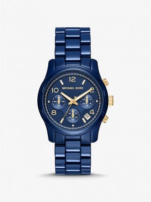 Montre Michael Kors Runway Femme Bleu | 623958-RZF