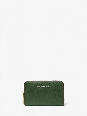 Portefeuilles Michael Kors Small Pebbled Cuir Femme Vert | 328691-TJN