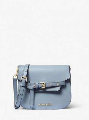 Sacs Crossbody Michael Kors Emilia Small Cuir Femme Bleu | 215038-SEH