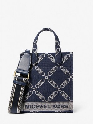 Sacs Crossbody Michael Kors Gigi Extra-small Empire Logo Jacquard Femme Bleu Marine Multicolore | 819473-CFY