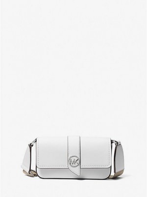 Sacs Crossbody Michael Kors Greenwich Extra-small Saffiano Cuir Brides Femme Blanche | 204578-HVK