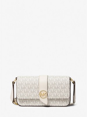 Sacs Crossbody Michael Kors Greenwich Extra-small Logo Brides Femme Blanche | 540623-RGU