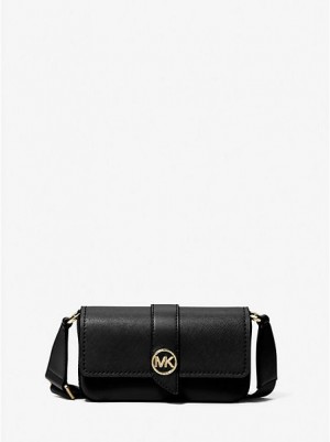 Sacs Crossbody Michael Kors Greenwich Extra-small Saffiano Cuir Brides Femme Noir | 073924-OTE