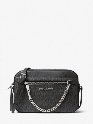 Sacs Crossbody Michael Kors Jet Set Large Logo Femme Noir | 546728-KCV