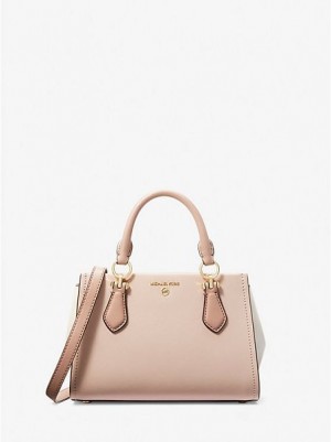 Sacs Crossbody Michael Kors Marilyn Small Color-block Saffiano Cuir Femme Rose | 249587-XMG