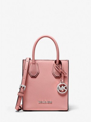 Sacs Crossbody Michael Kors Mercer Extra-small Pebbled Cuir Femme Rose | 935680-NID