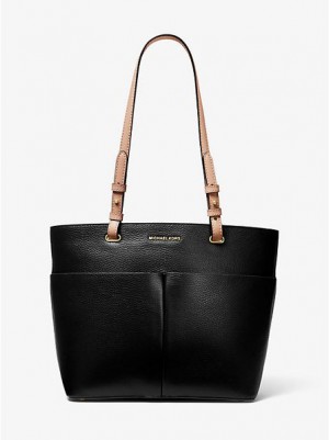 Sacs Fourre Tout Michael Kors Bedford Medium Pebbled Cuir Femme Noir | 350619-SNH