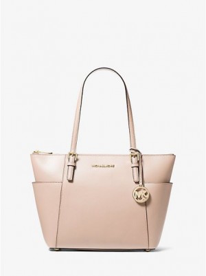 Sacs Fourre Tout Michael Kors Jet Set Large Crossgrain Cuir Femme Rose | 805716-ACE