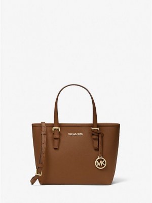 Sacs Fourre Tout Michael Kors Jet Set Travel Extra-small Saffiano Cuir Femme Marron | 239758-WVA