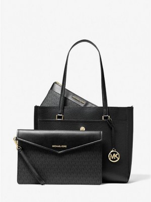 Sacs Fourre Tout Michael Kors Maisie Large Pebbled Cuir 3-in-1 Femme Noir | 851492-OGF