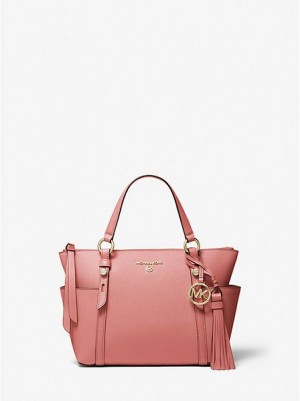 Sacs Fourre Tout Michael Kors Sullivan Small Saffiano Cuir Femme Rose | 268470-KNW