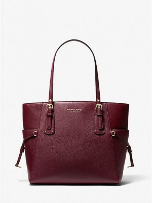 Sacs Fourre Tout Michael Kors Voyager Small Pebbled Cuir Femme Bordeaux | 429081-BEU