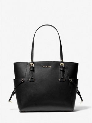 Sacs Fourre Tout Michael Kors Voyager Small Cuir Femme Noir | 509472-PKZ