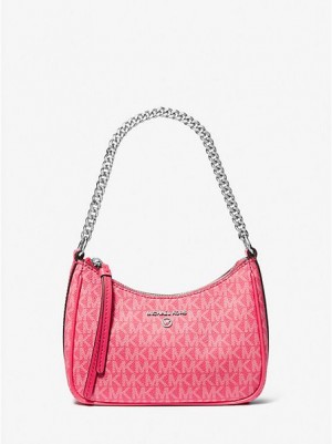 Sacs À Bandoulière Michael Kors Jet Set Charm Small Logo Femme Rose | 274315-DXR