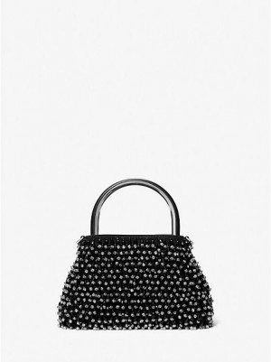 Sacs À Bandoulière Michael Kors Limited-edition Rosie Extra-small Embellished Daim Femme Noir | 684310-XMJ