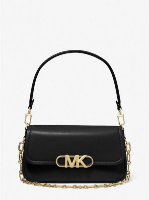 Sacs À Bandoulière Michael Kors Parker Medium Cuir Femme Noir | 960135-UZB