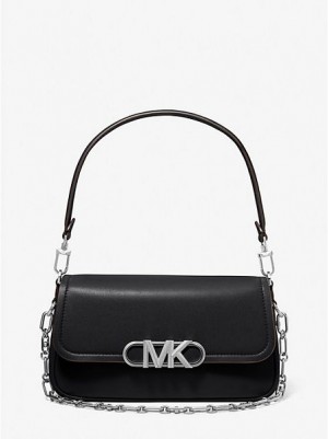 Sacs À Bandoulière Michael Kors Parker Medium Cuir Femme Noir | 571948-NRB