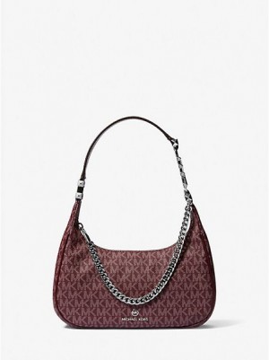 Sacs À Bandoulière Michael Kors Piper Small Logo Femme Bordeaux | 719806-KSY