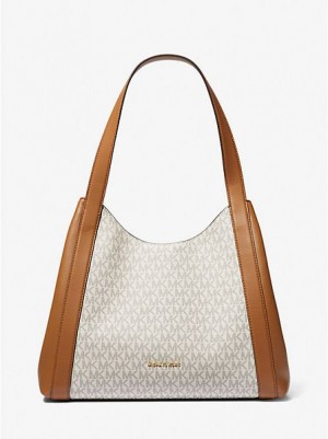 Sacs À Bandoulière Michael Kors Rosemary Large Logo Femme Noir Jaune | 839524-WDV