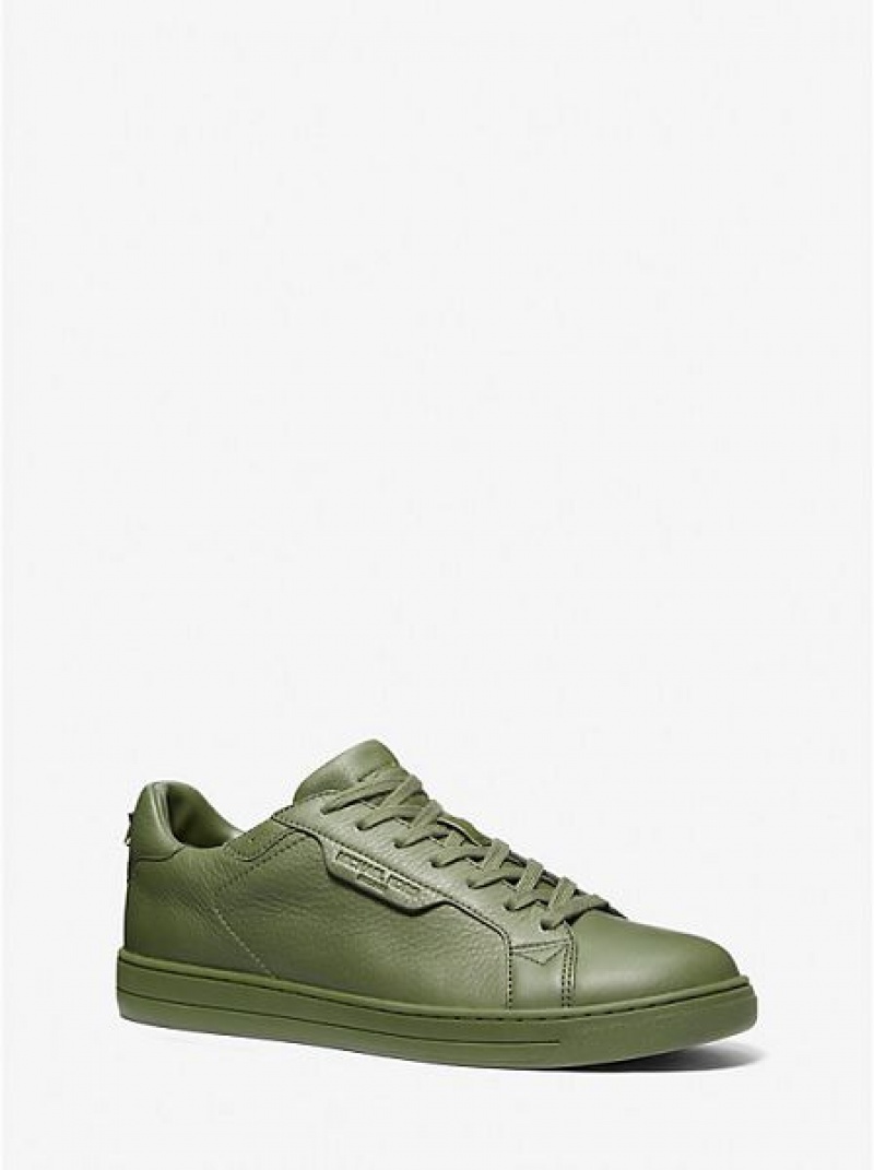 Basket Michael Kors Keating Cuir Homme Vert | 231796-GAP