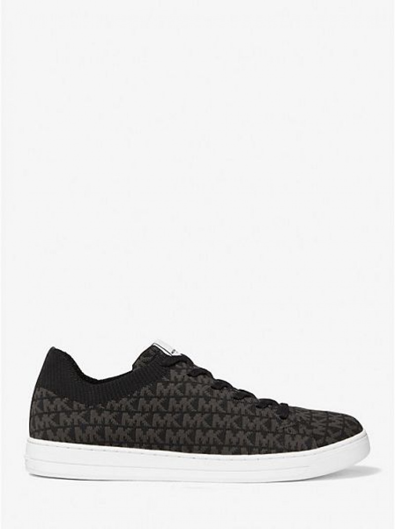 Basket Michael Kors Keating Logo Jacquard Homme Noir | 836712-JHA