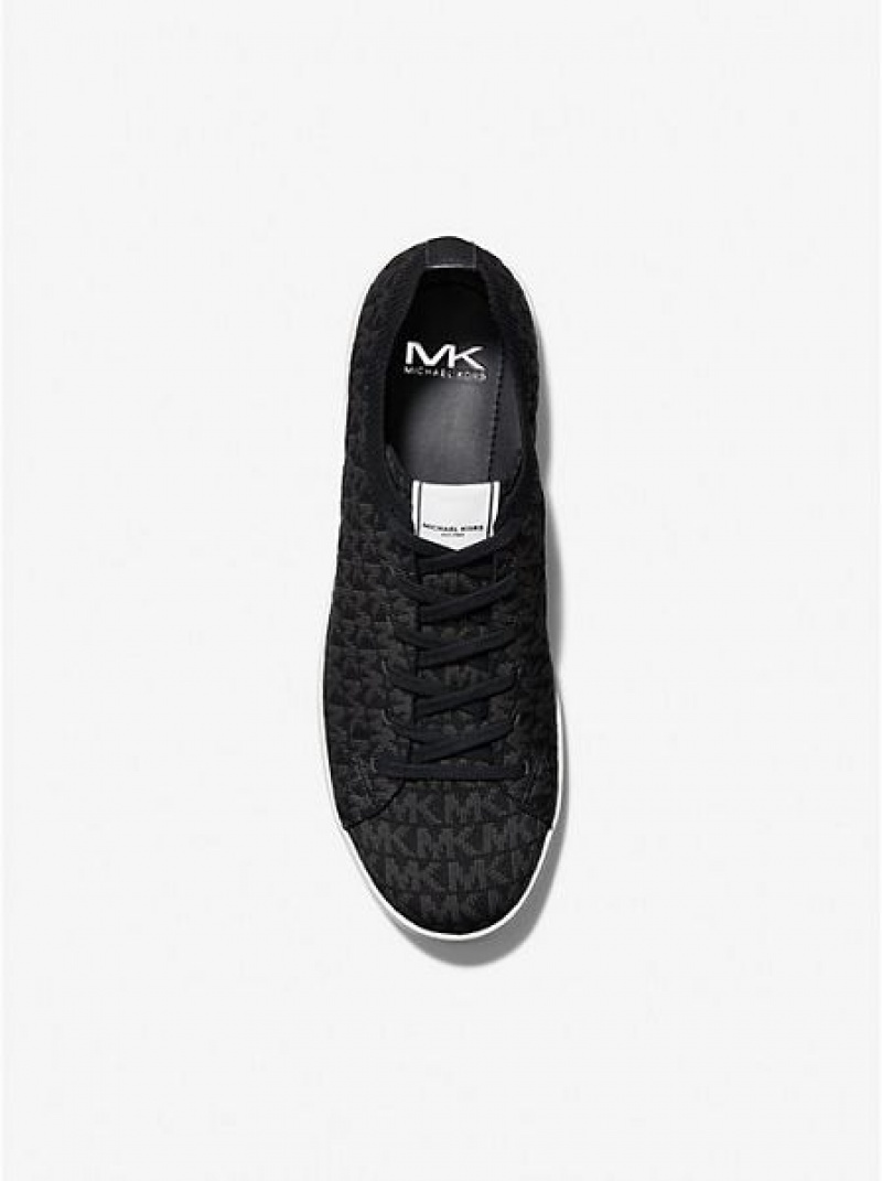 Basket Michael Kors Keating Logo Jacquard Homme Noir | 836712-JHA