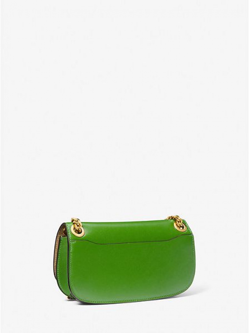 Mini Sacs Michael Kors Christie Cuir Envelope Femme Vert | 980417-MPU