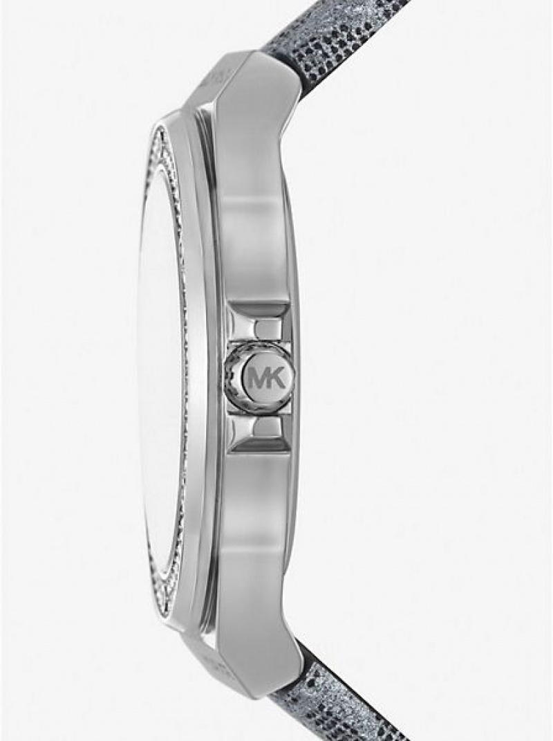 Montre Michael Kors Lennox Pave Femme Argent | 270641-TRD