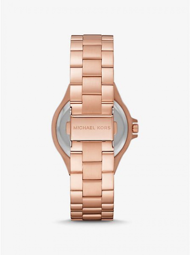 Montre Michael Kors Lennox Pave Femme Rose Doré | 672089-JYD