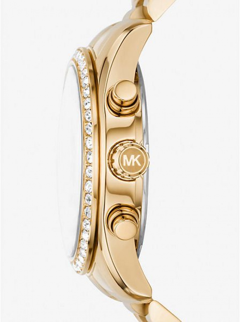 Montre Michael Kors Lexington Pave Femme Doré | 370691-HSJ