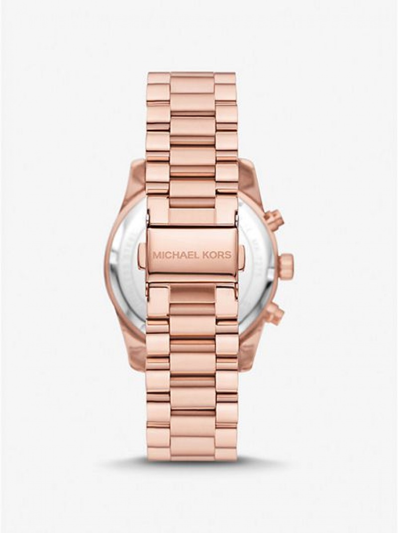 Montre Michael Kors Lexington Pave Femme Rose Doré | 052984-PFS